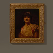 19THC PRE-RAPHAELITE PORTRAIT