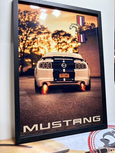 Mustang poster frame - mustang, black