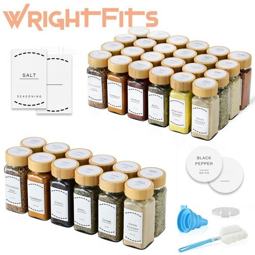 24pcs glass spice - spice, jars
