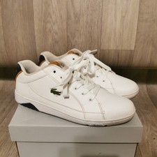 Lacoste Deviation Men’s Trainers UK 9 White Blue Mustard  model 8216 Shoes