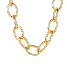 Chunky gold silver collar