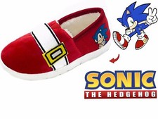 Boys Sonic The Hedgehog Slipper Soft Slip On 8 9 10 11 12 13 1 2 3 Infant/Junior