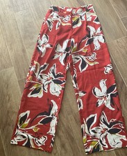 ZARA Red Floral  With Linen