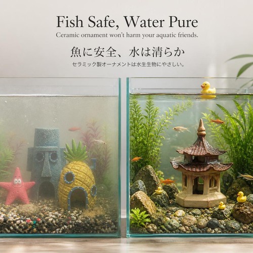 Fish tank pagoda duck ceramic - tank,