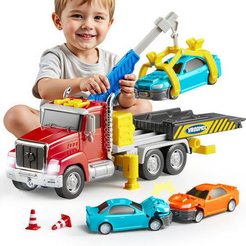 Tow truck with cars - with, 2