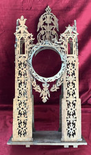 Delightful Antique Hand Fretted Wooden Clock Case