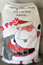 3 LARGE SANTA SACK BAG GIFT