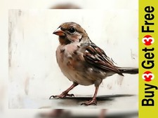 Adorable Sparrow Design 5"x7"