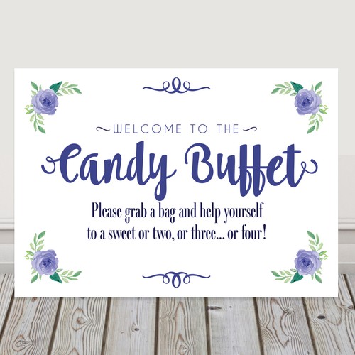 Navy blue candy buffet sweet - blue,