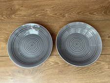 Pair of Pour La Maison Jeff Banks Bowls with Grey Swirl Pattern