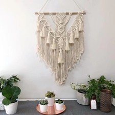 1/2/3x Macrame Hand Woven Wall Hanging Tassel Tapestry Boho Chic Home Art Decor