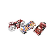 Coca Cola Tin Dragster Model Cars Bike X3 Hand Made Empty Fanta Can Collectable