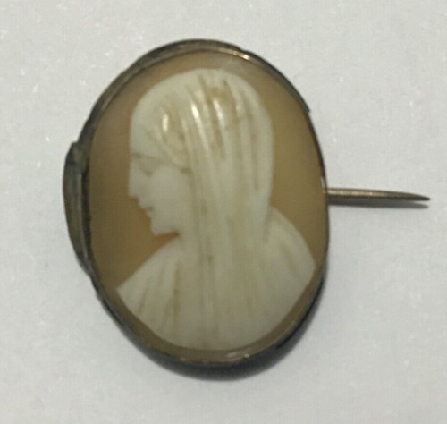 Rare old madonna shell cameo - madonna,