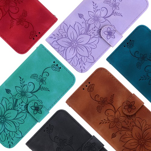 Leather lily flower phone - pu,