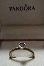 GENUINE PANDORA S925 ALE STERLING SILVER AMETHYST  HEART RING J 1/2