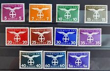 Norway WWII MNH Official Service Stamps Nazi Sun Cross Series Complete