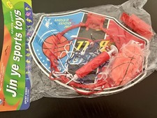 Mini Basketball Backboard Hoop Netball Board Box Set Kids Indoor Game Kids Toys 