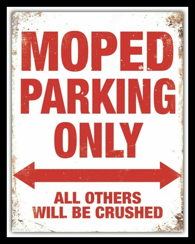 Moped parking only - parking, scooter