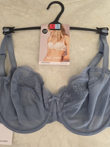 Ladies blue balcony bra - ladies,