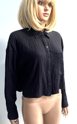 Black cotton cheesecloth - me+em,