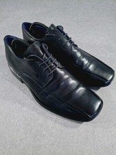 M & S Autograph Mens Leather Oxford Shoes Black UK9 Lace Smart Business Wedding