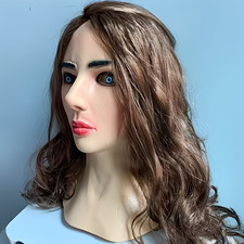 Latex Female Mask Rubber Human