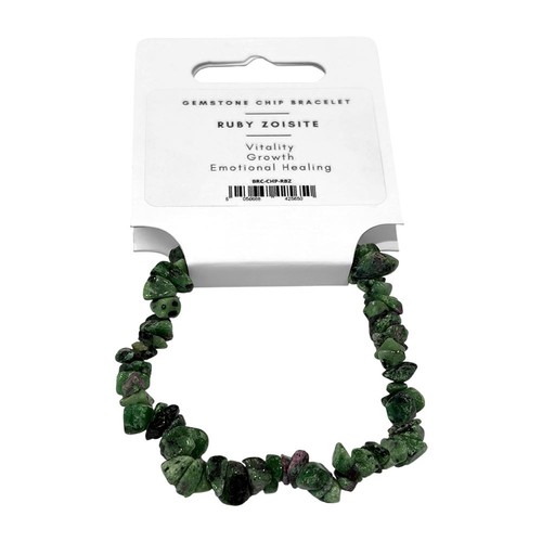 Gemstone chip stretch bracelet - chip,