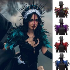 Halloween Gothic Feather Shawl