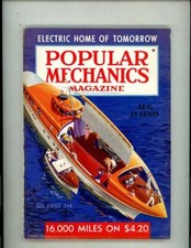 Popular Mechanics Aug 1939 Speed Boat Cover