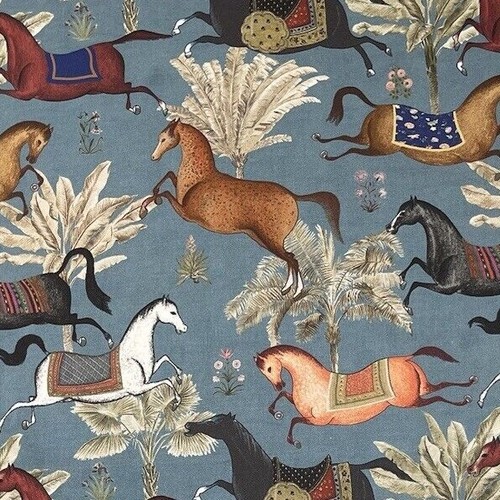 Arabian horses printed cotton - horses,