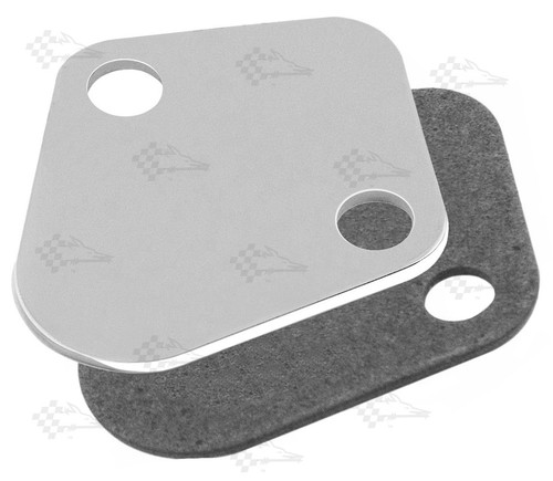 Chrome fuel pump block off - chrome,