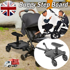 Universal Kids Buggy Board w/ Seat Step Board Stand Wheeled Pushchair Connector