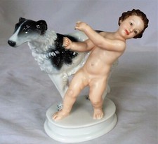 ROSENTHAL BORZOI DOG WITH