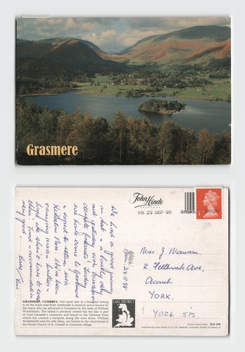 Postcard grasmere lake - postcard,