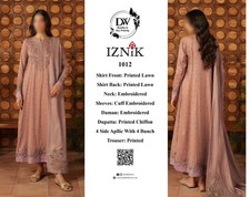 Iznik Lawn Chiffon Embroidered