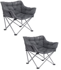 Outwell Sardis Lake Folding Portable Camping Chair (Grey) PAIR