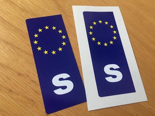 Swedish euro number plate - euro,
