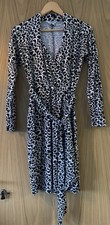 LK Bennett Black & White Wrap Style Dress UK Size 10