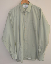 Vtg Van Heusen Pale Green Formal Shirt Size 16"