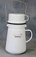 Falcon Housewares Vintage Blue & White Enamel 11cm Tea Can Billy Can with Mug