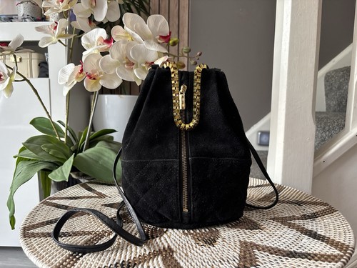 Top shop real black suede - top,