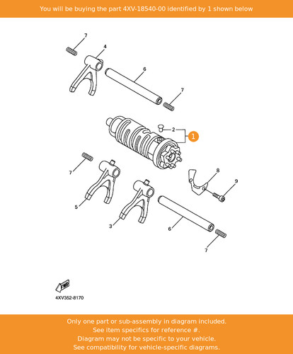 Yamaha shift cam - shift, assy