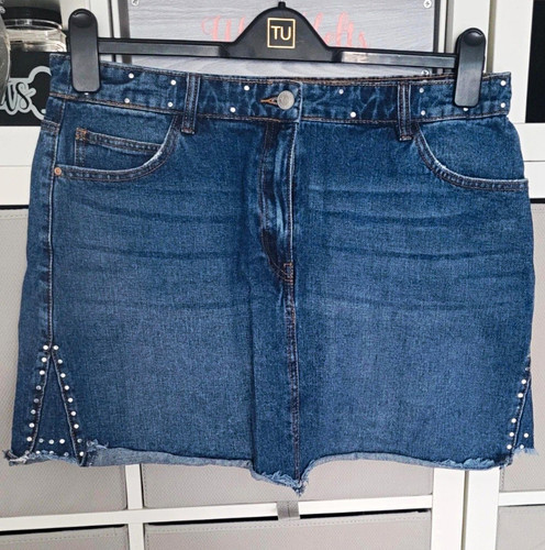 Papaya blue cotton denim - blue,