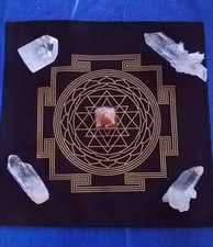 SRI YANTRA CRYSTAL GRID MAT