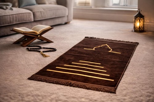 Islamic plain prayer mat rug - prayer,