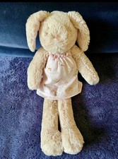 Next Bunny Rabbit My Best Friend Soft Toy Beige Pink Floral Flower Dress VGC