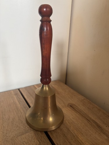 Brass school bell - bell, with
