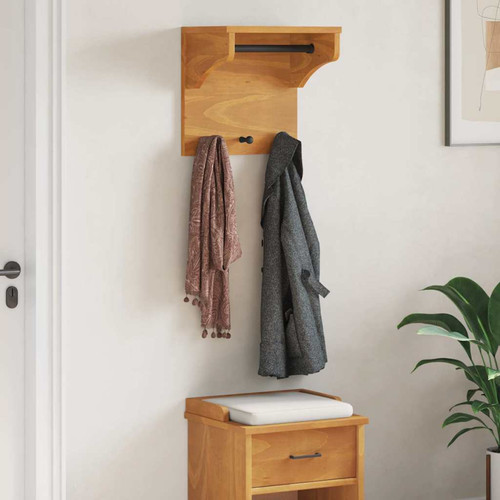 Wall coat rack solid pinewood - solid,