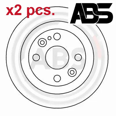 Pcs rear brake disc set - x2,