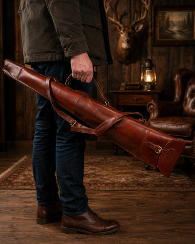 Leather rifle bag handmade - leather, |